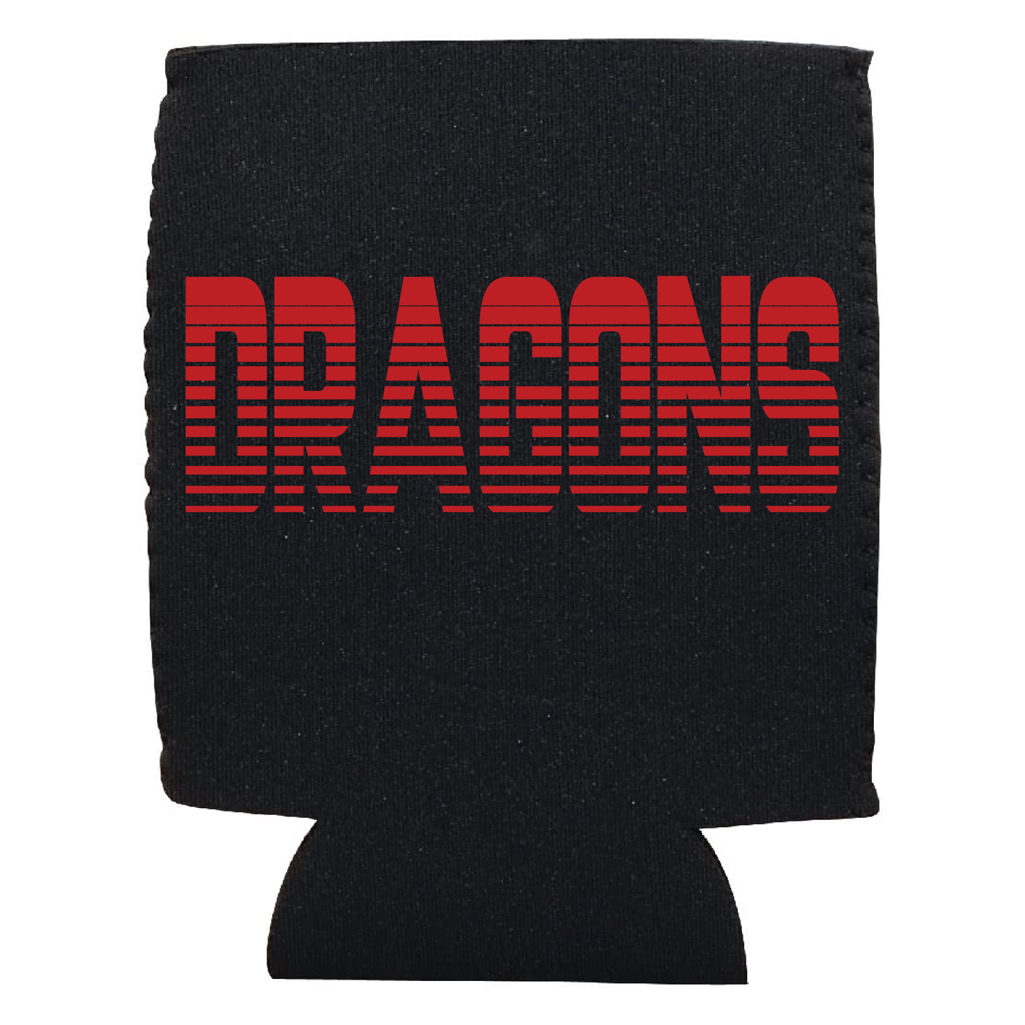 Red Horizontal Striped DRAGONS Koozie