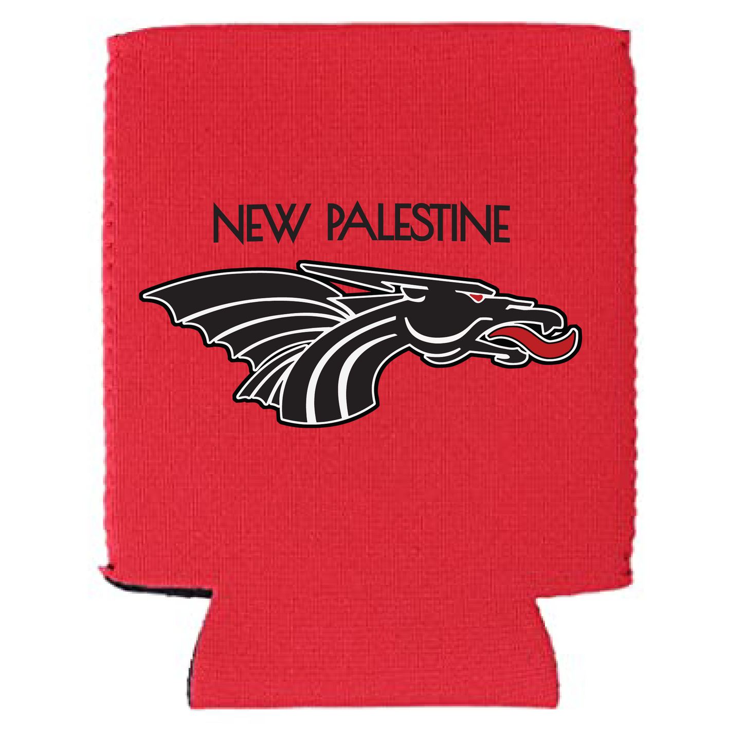 Black New Pal Dragons Logo Koozie