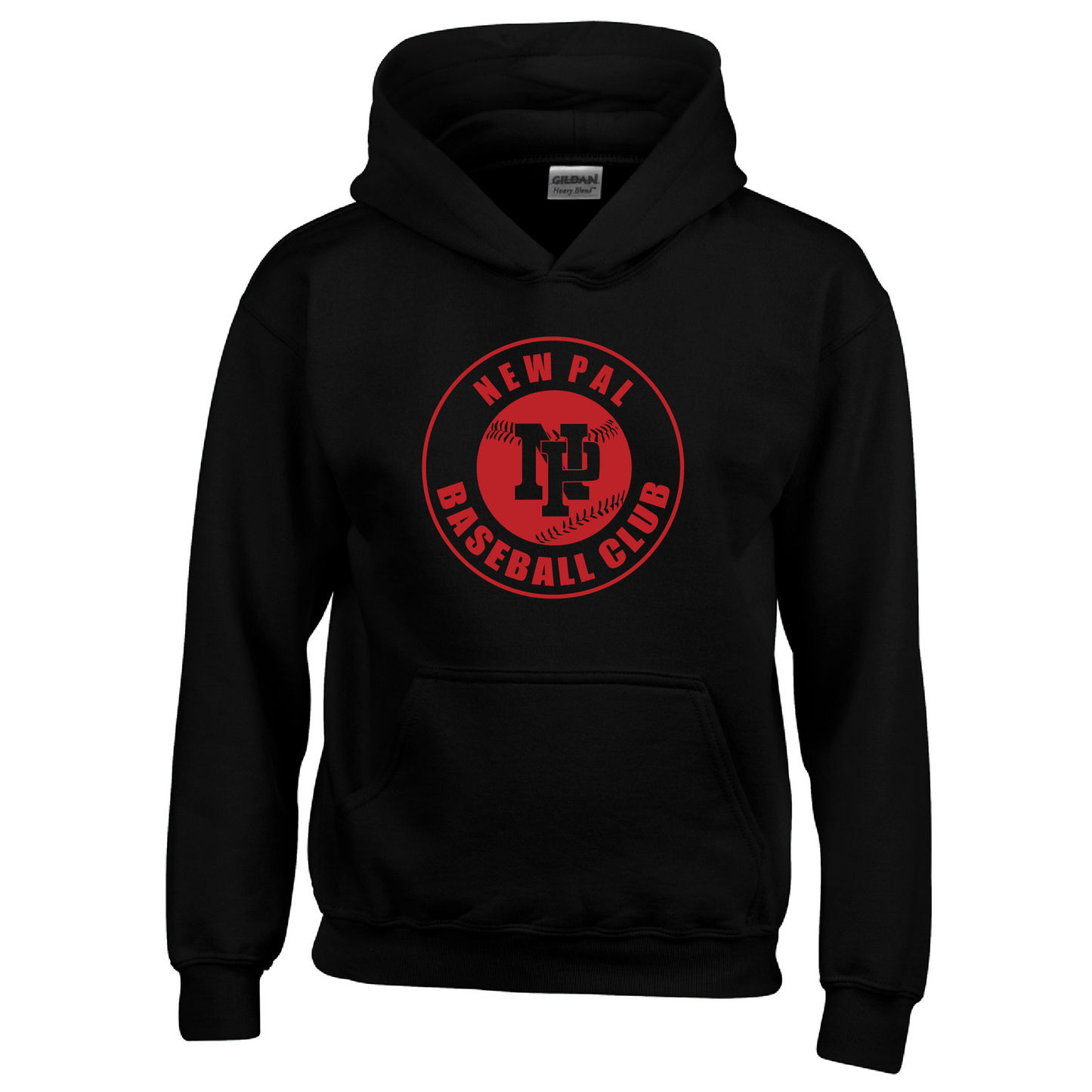 Unisex Adult/Youth Performance Hoodie - NP Baseball Club (red logo)