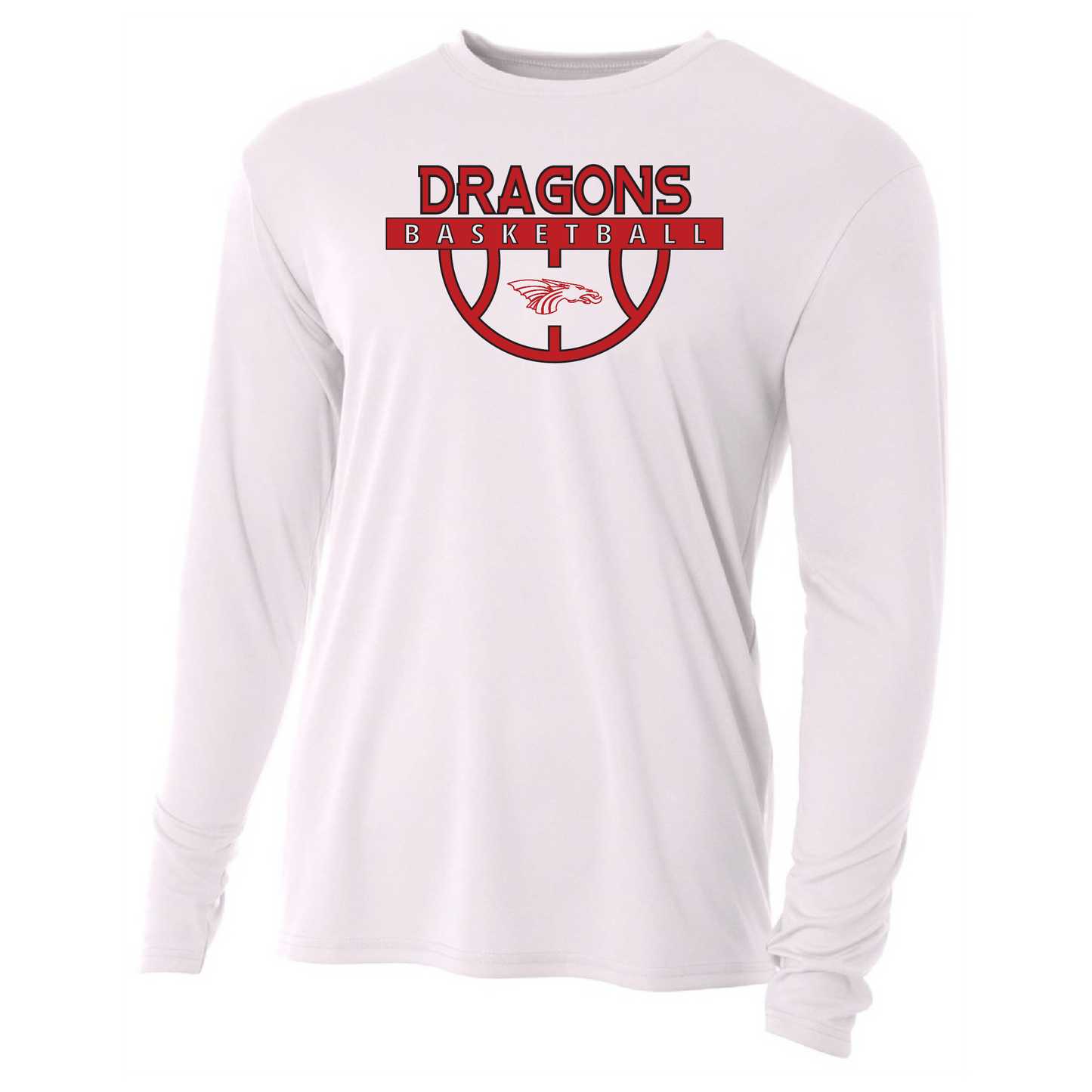 Mens L/S T-Shirt - Dragons Basketball