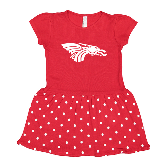 Baby/Toddler Dress - Dragon Head (white)