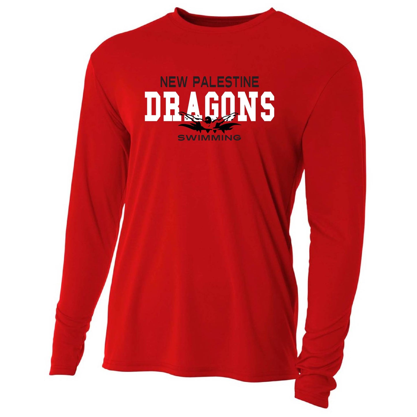 Mens L/S T-Shirt - Dragons Swimming