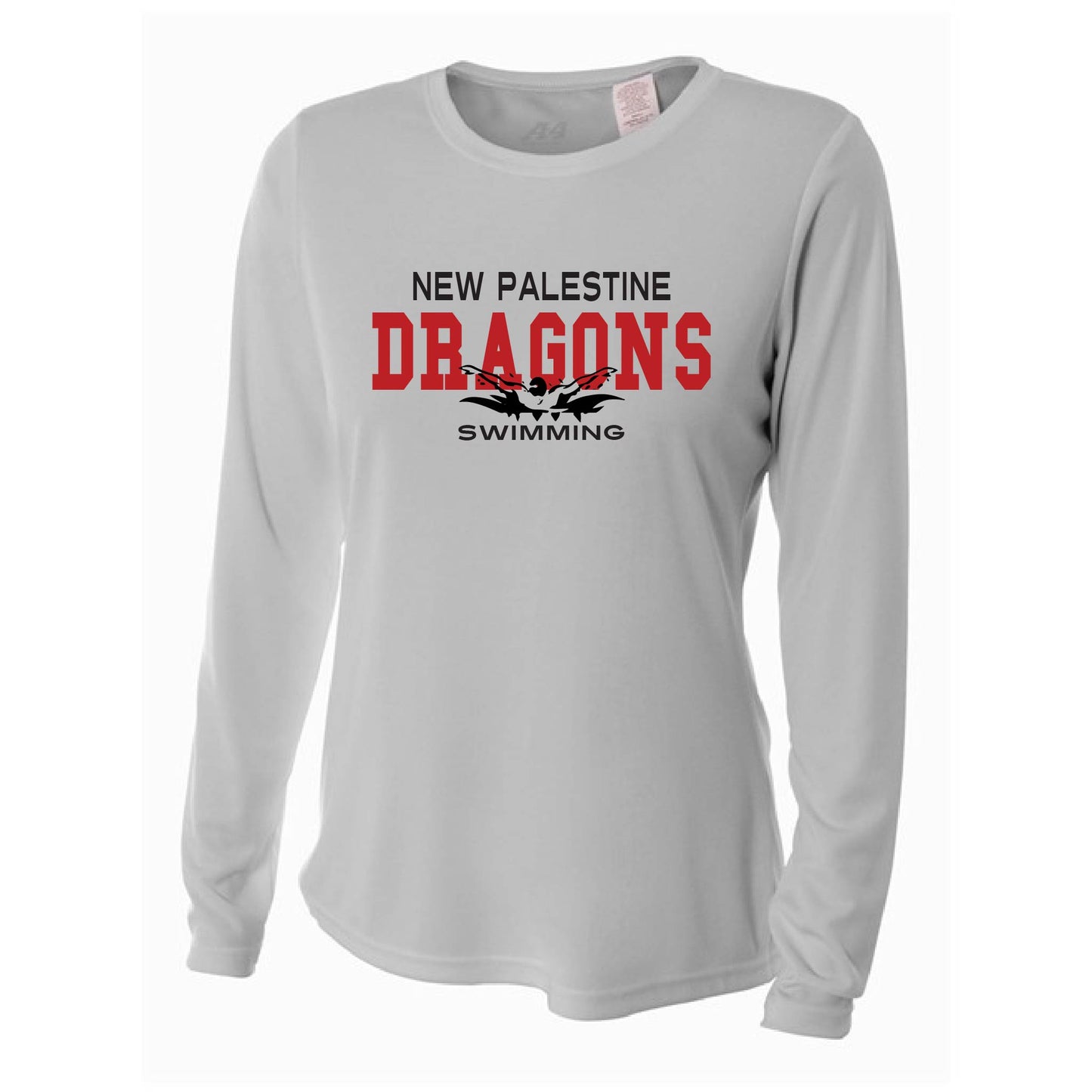 Womens L/S T-Shirt - Dragons Swimming