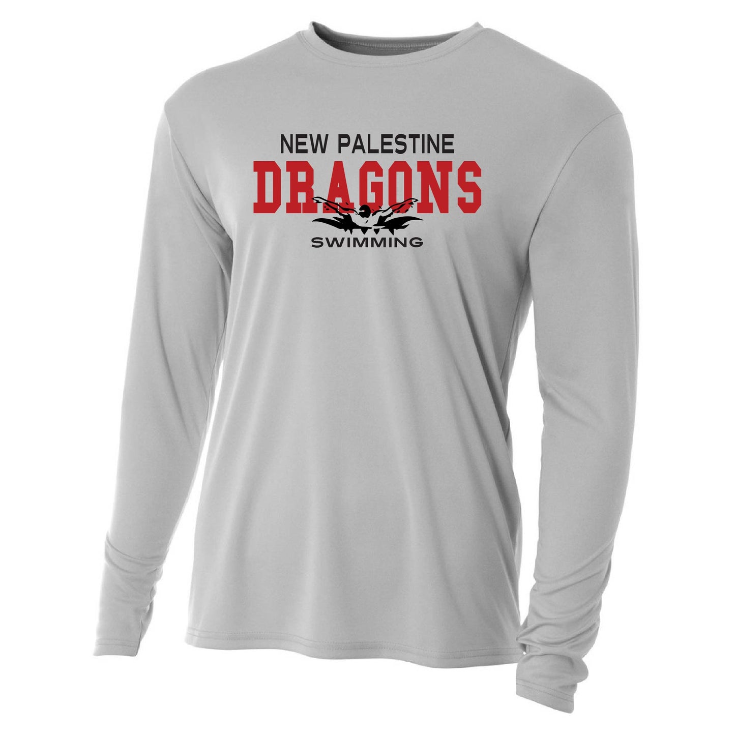 Mens L/S T-Shirt - Dragons Swimming