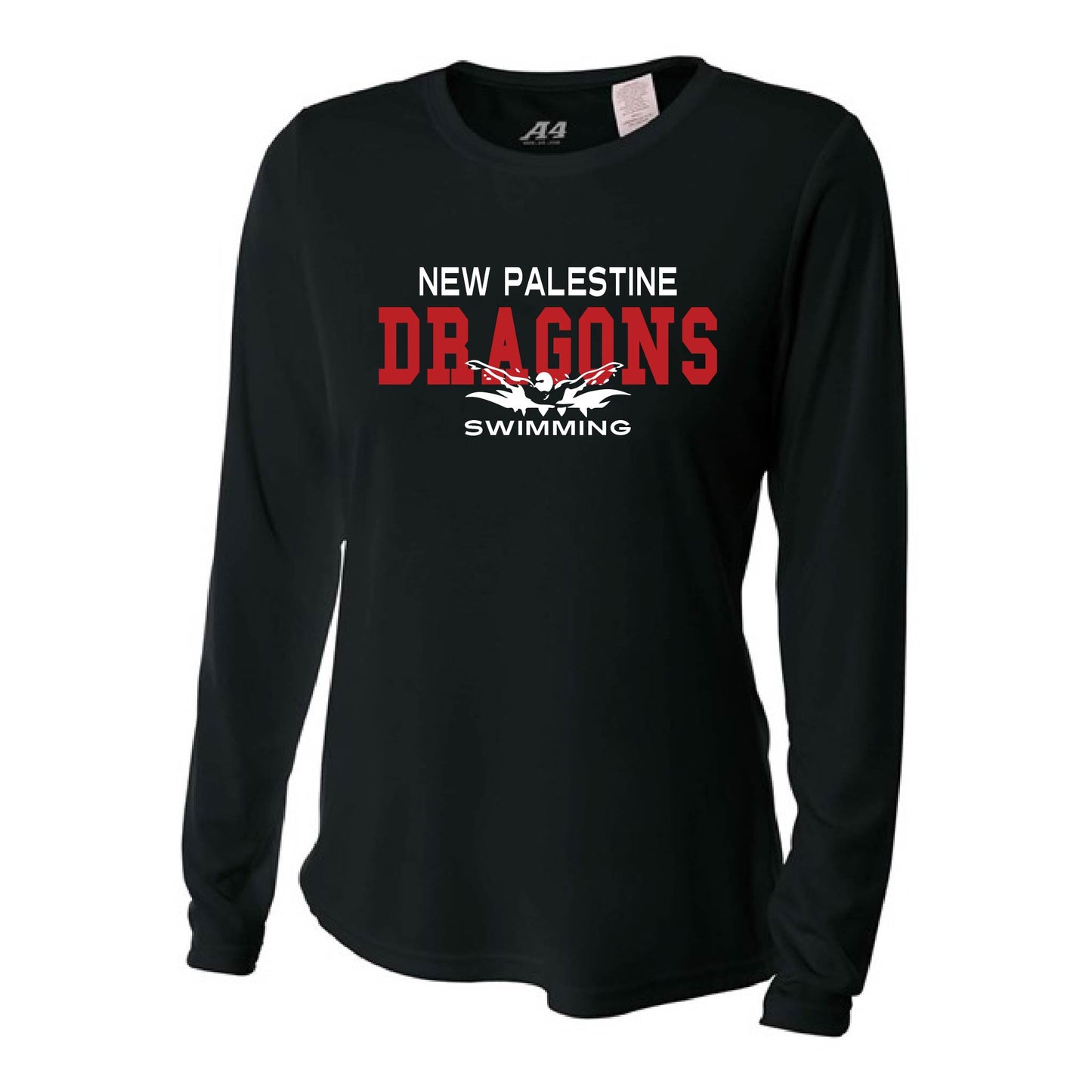 Womens L/S T-Shirt - Dragons Swimming