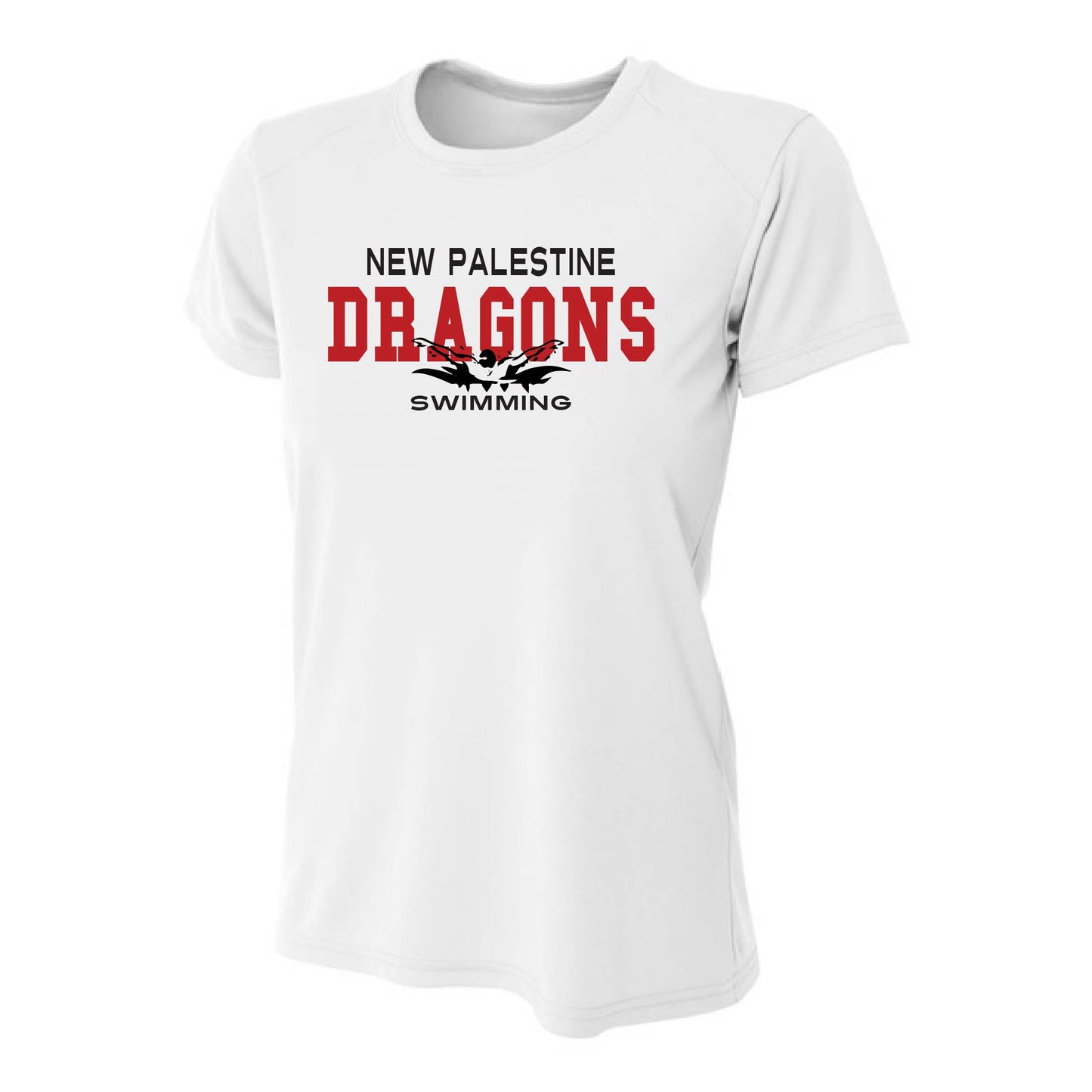 Womens S/S T-Shirt - Dragons Swimming