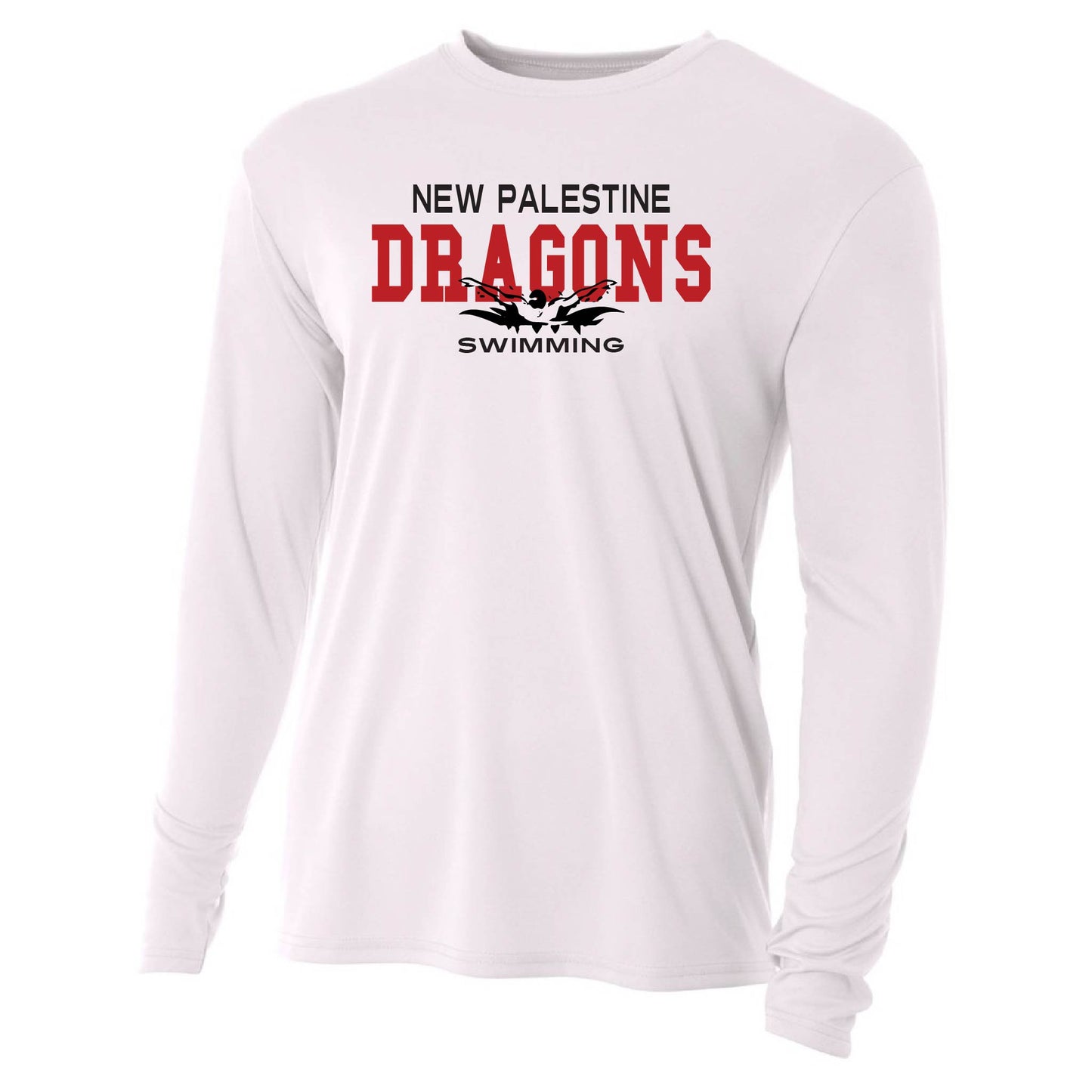 Mens L/S T-Shirt - Dragons Swimming