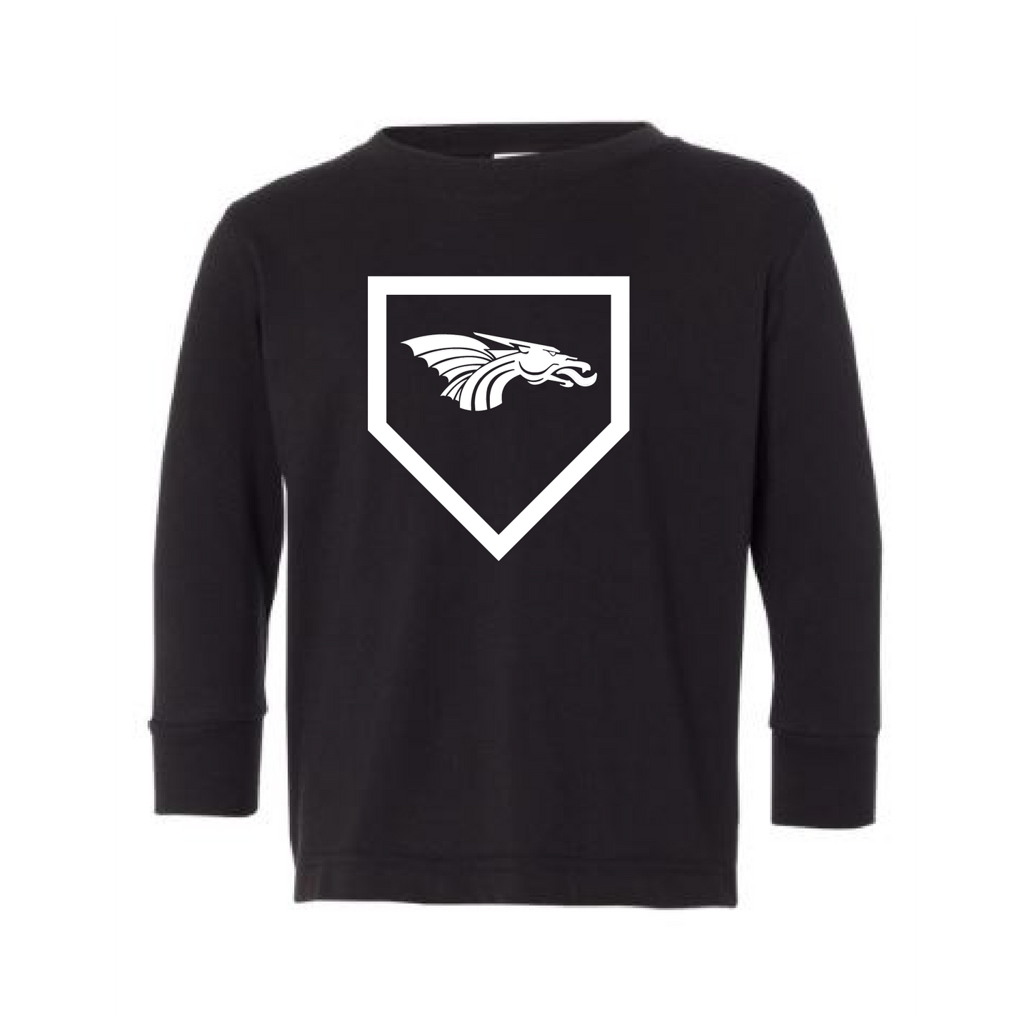Toddler L/S T-shirt: Home Plate Dragons Logo