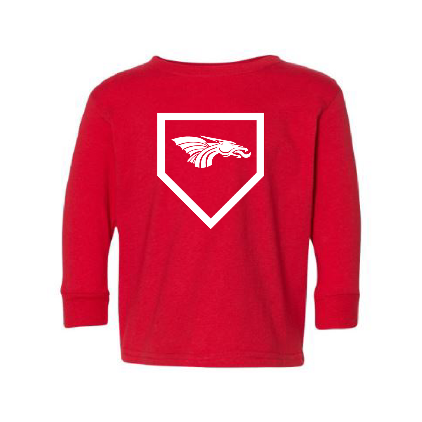 Toddler L/S T-shirt: Home Plate Dragons Logo