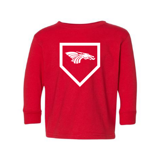 Toddler L/S T-shirt:  Home Plate Dragons Logo