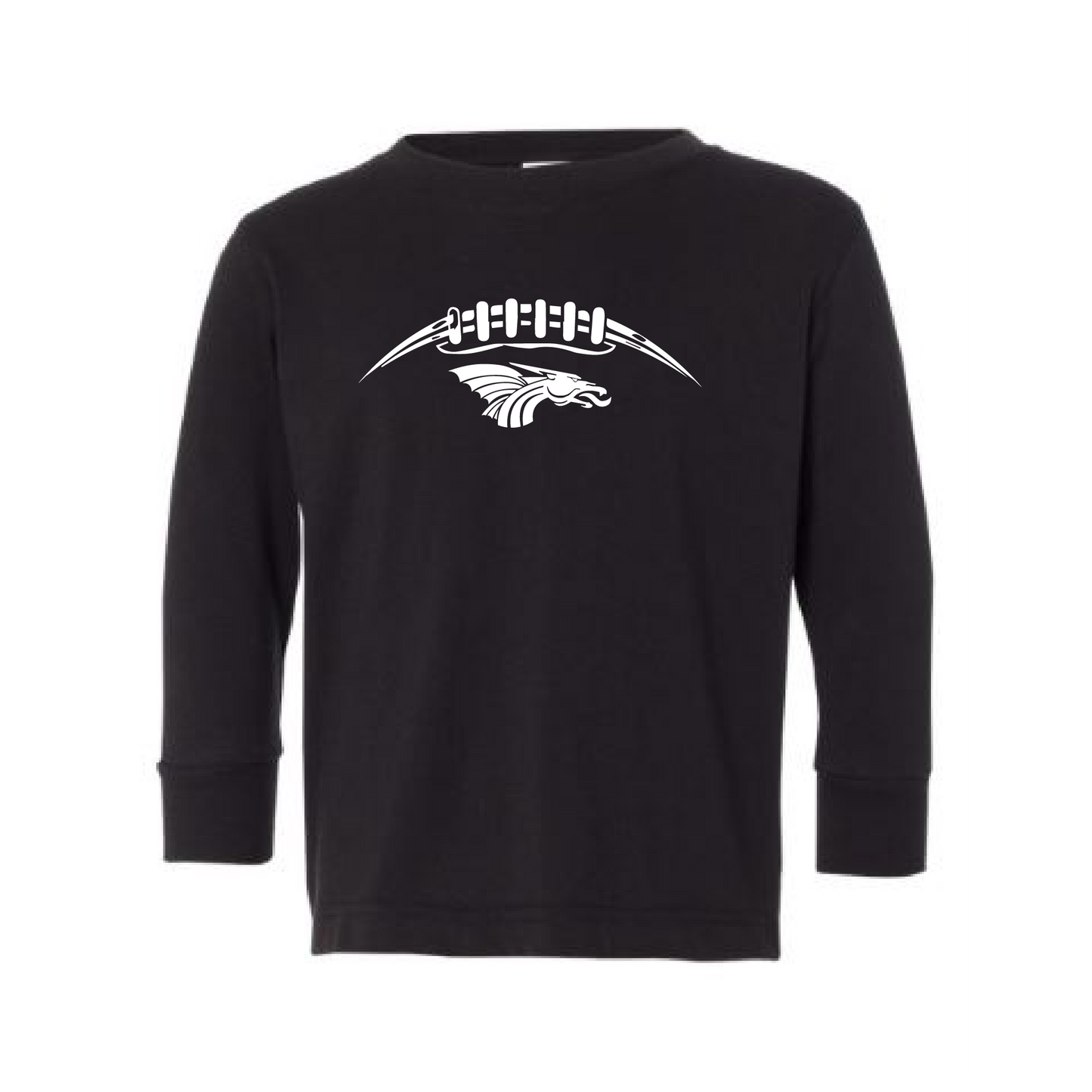 Toddler L/S T-shirt:  Dragons Football Laces