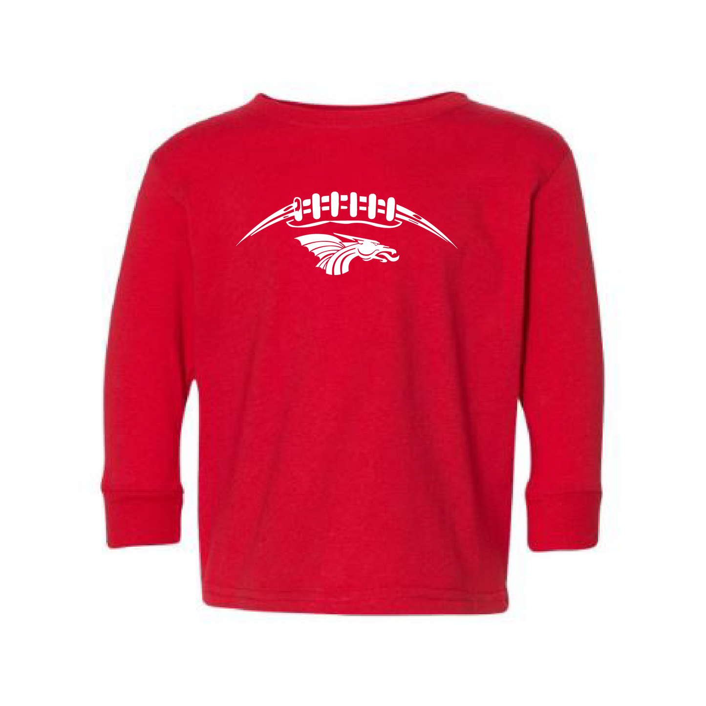 Toddler L/S T-shirt:  Dragons Football Laces