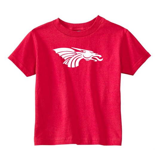 Toddler S/S T-shirt:  White Dragon Head Logo