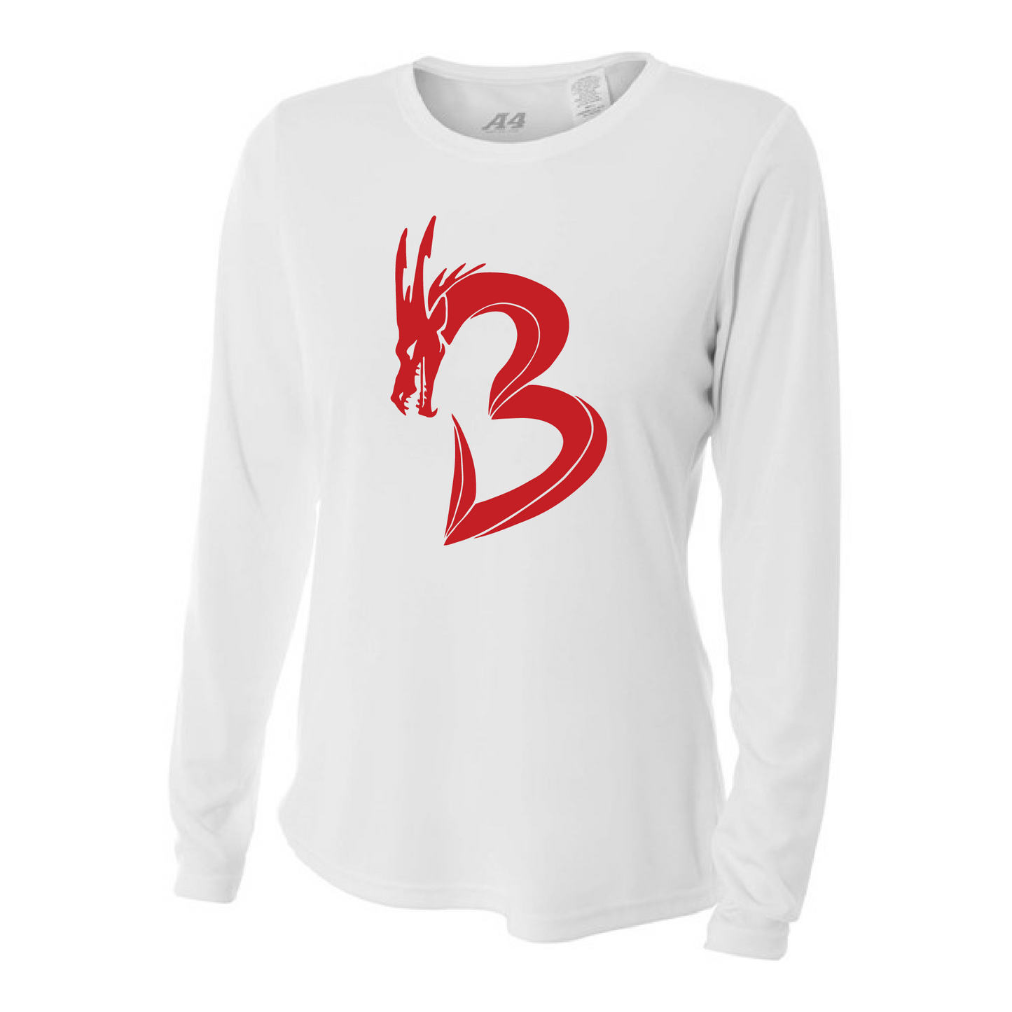 Womens L/S T-Shirt - NP Bands "B" Dragon (red)