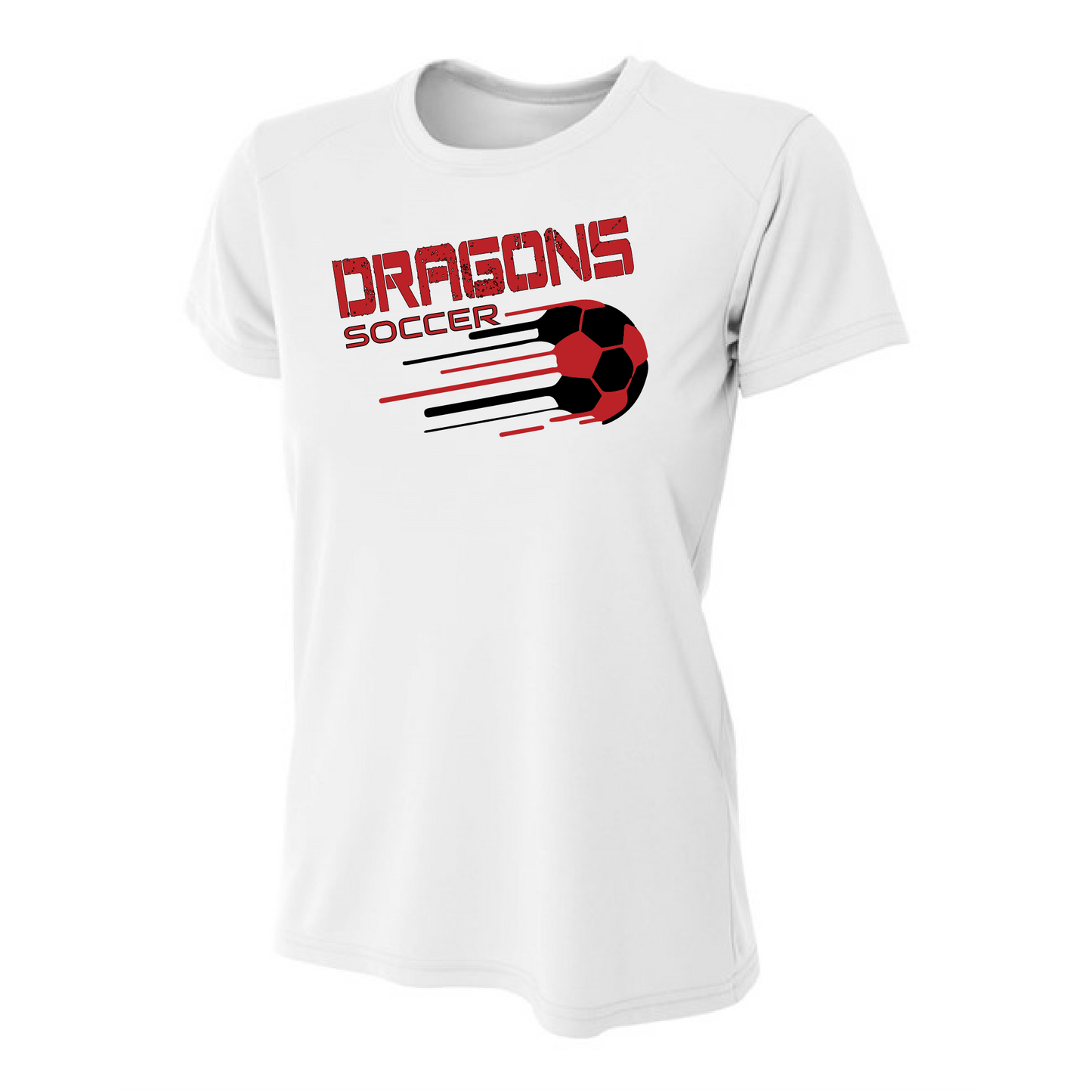 Womens S/S T-Shirt - Dragon Soccer Slanted