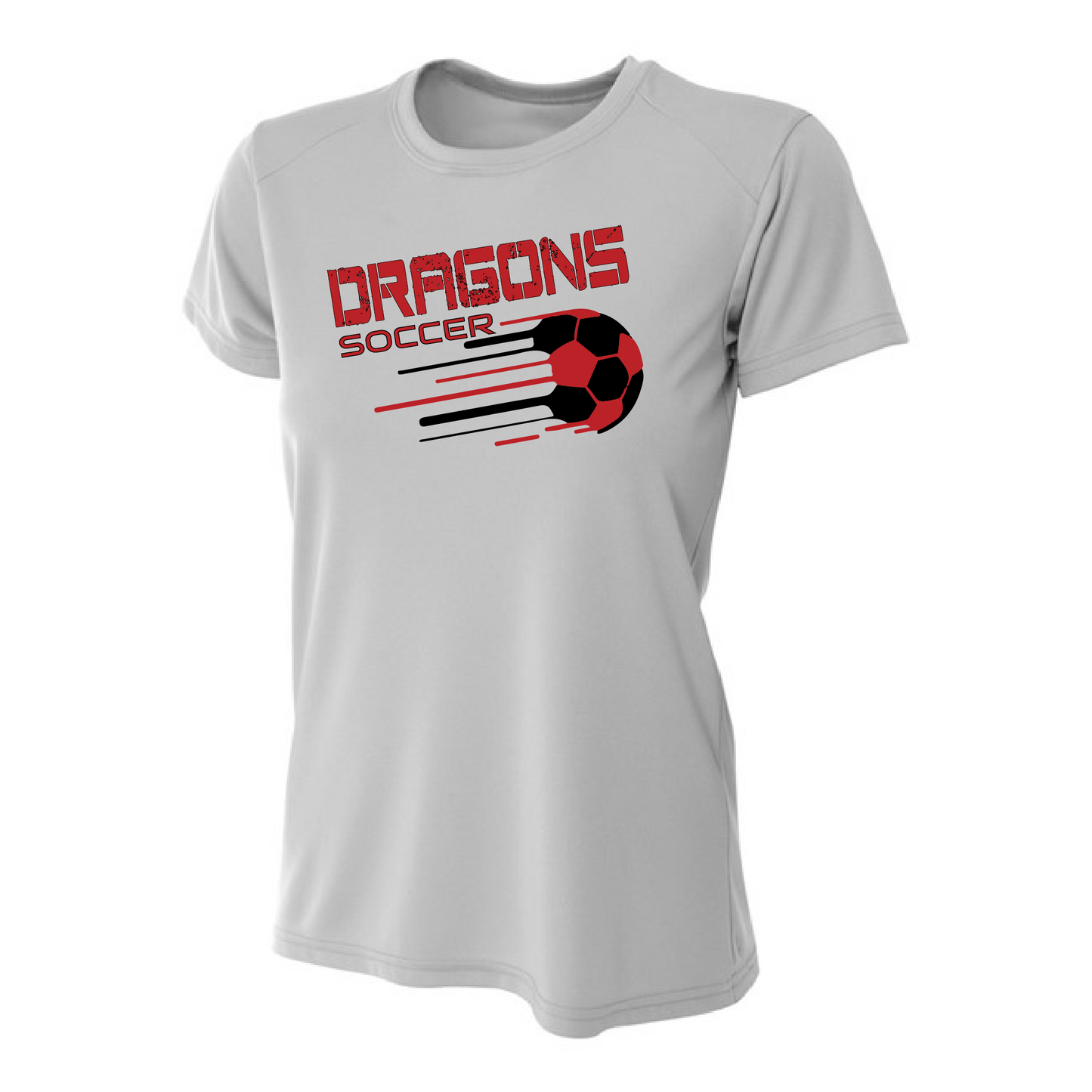 Womens S/S T-Shirt - Dragon Soccer Slanted