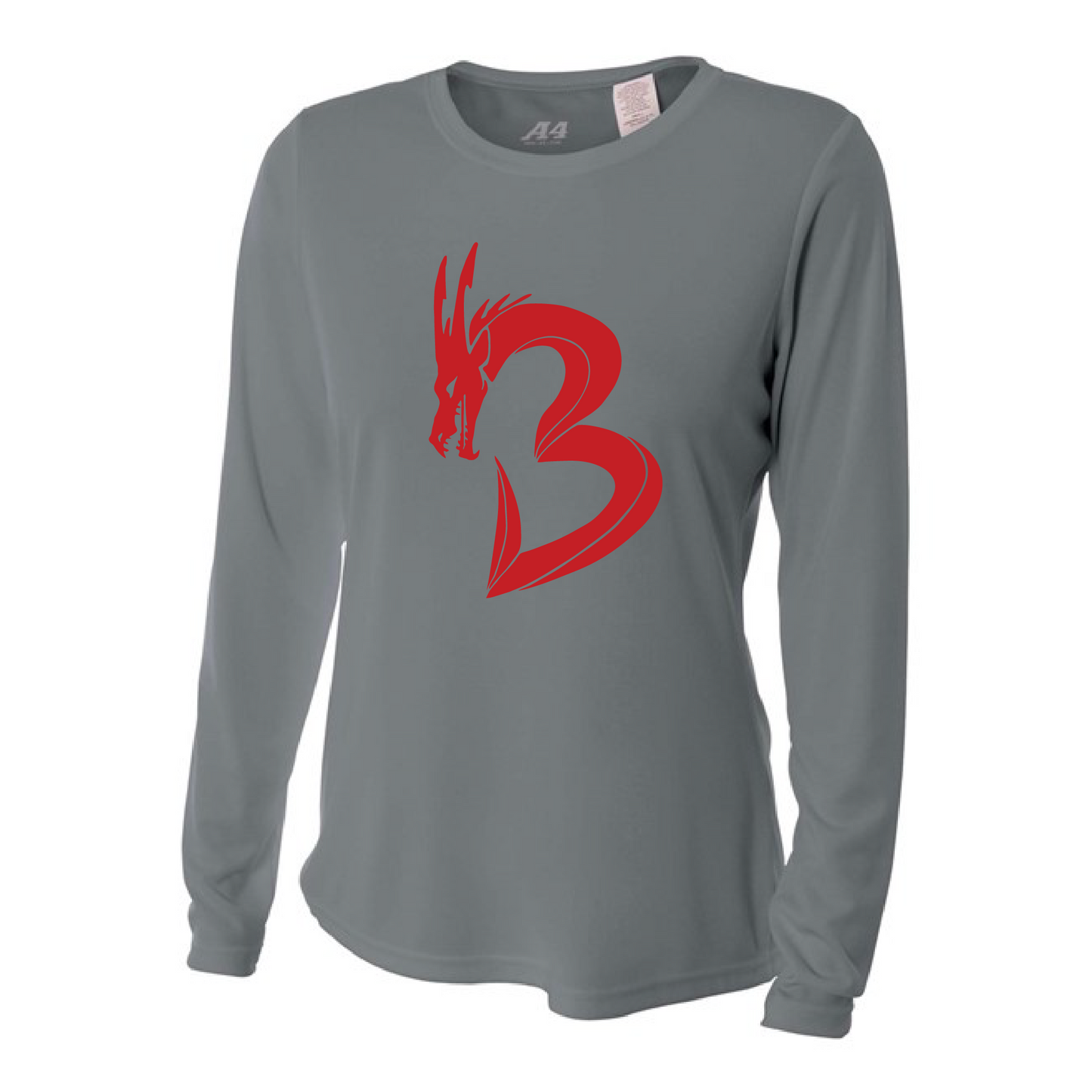 Womens L/S T-Shirt - NP Bands "B" Dragon (red)