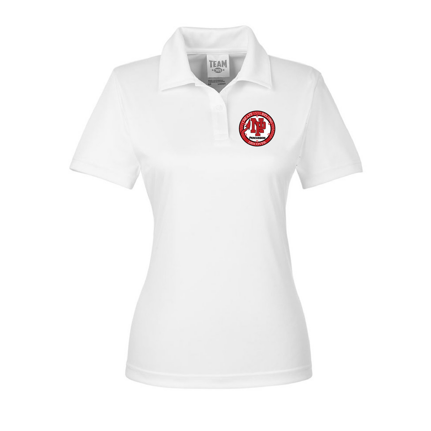 Womens Performance Polo - NP Bands Circle Logo (Percussion)