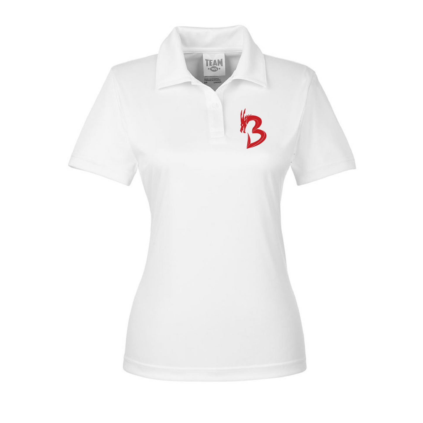 Womens Performance Polo - NP Bands "B" Dragon (red)