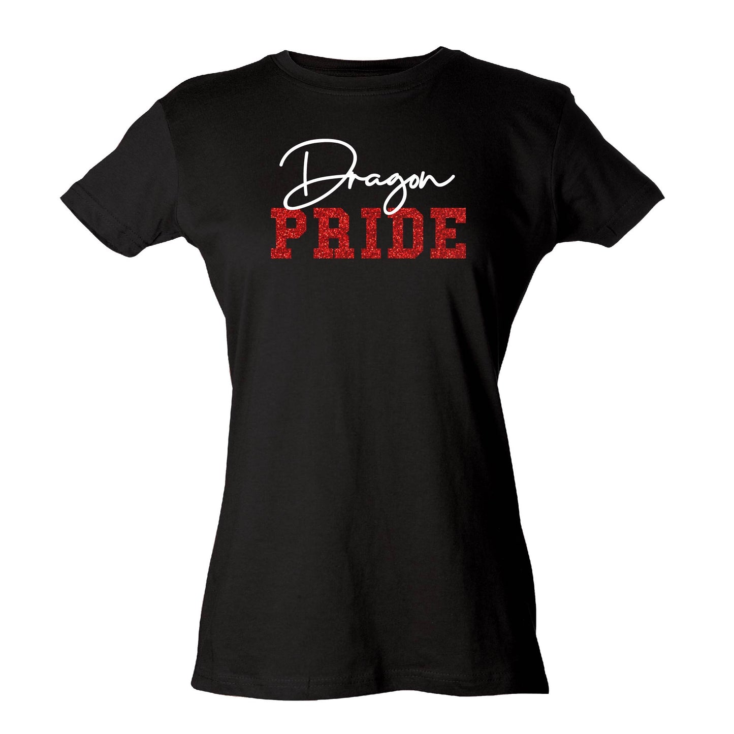 Womens Slim Fit Jersey Tee - Dragon Pride (Glitter)