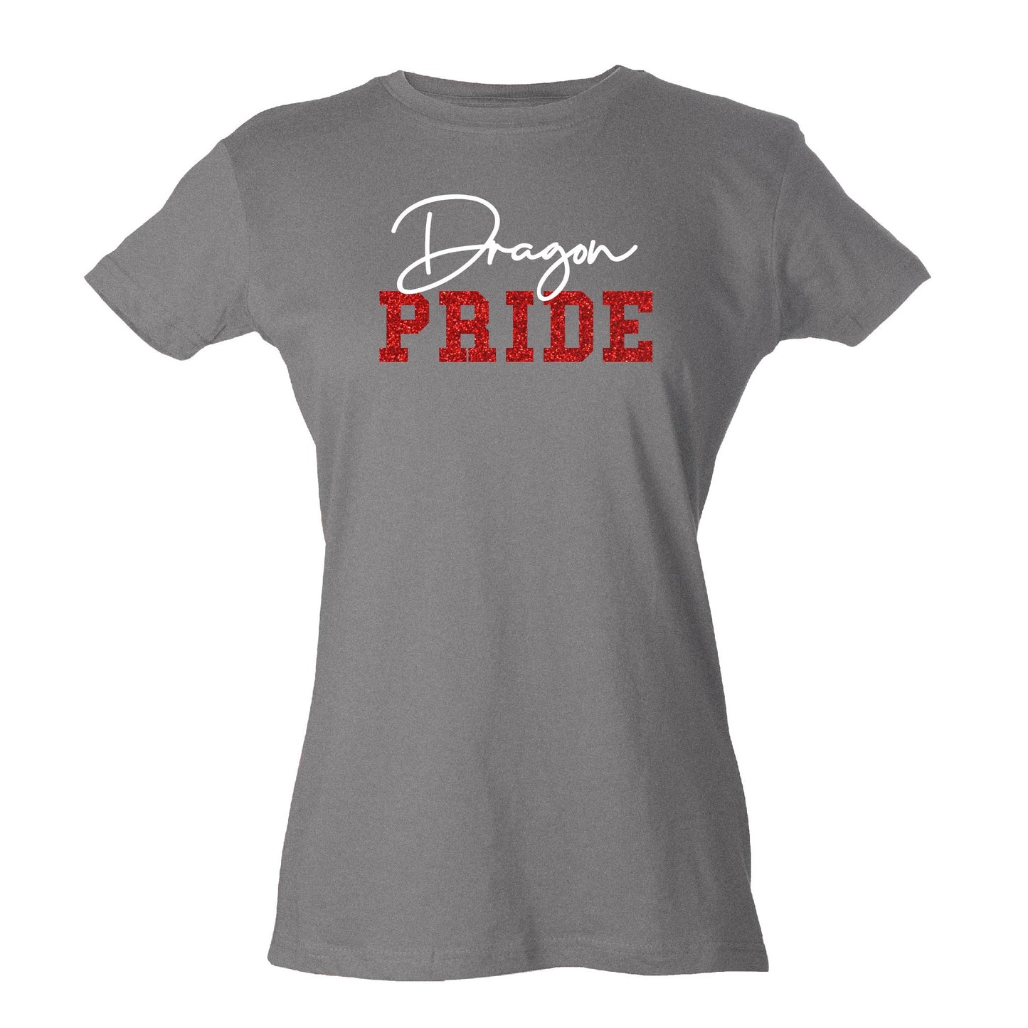 Womens Slim Fit Jersey Tee - Dragon Pride (Glitter)