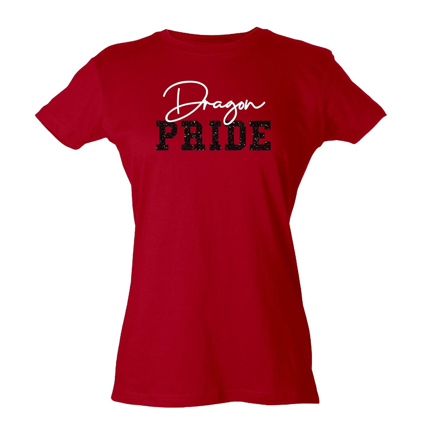 Womens Slim Fit Jersey Tee - Dragon Pride (Glitter)