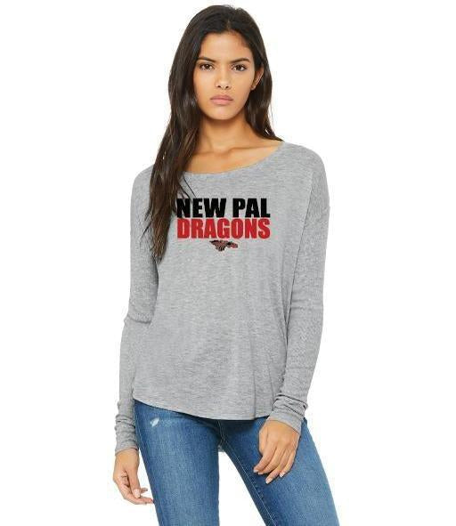 Womens Flowy Long Sleeve T-Shirt - New Pal Dragons