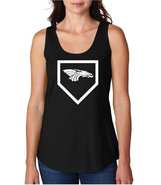 Womens X-Temp Performance Tank Top - Dragons Baseball Home Plate