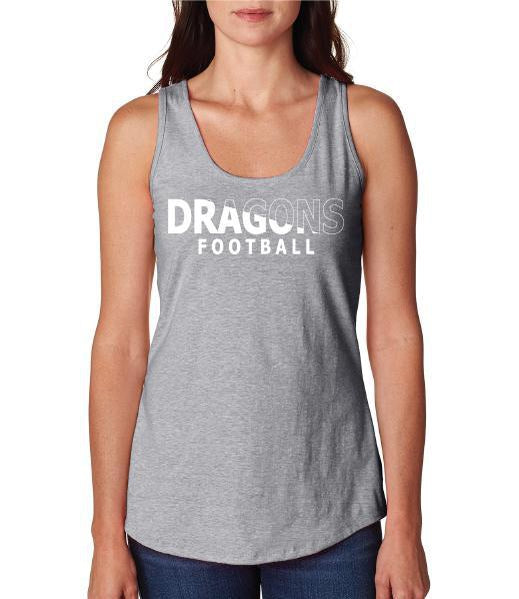 Womens X-Temp Performance Tank Top - Dragons Football Slashed