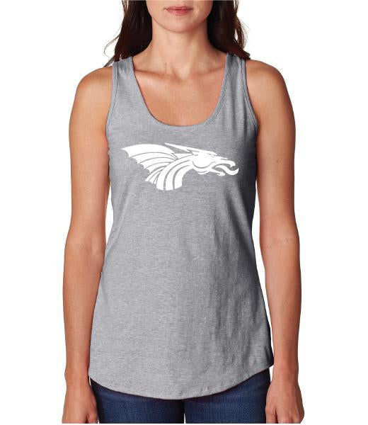 Womens X-Temp Performance Tank Top - White Dragon Head Logo