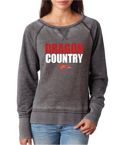 Womens Zen Contrast Crew Top -  Dragon Country