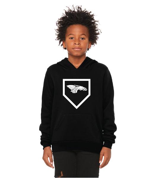 Youth Unisex Sponge Fleece Hoodie - Dragons Baseball Home Plate