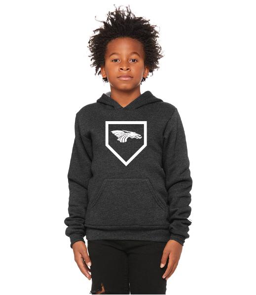 Youth Unisex Sponge Fleece Hoodie - Dragons Baseball Home Plate