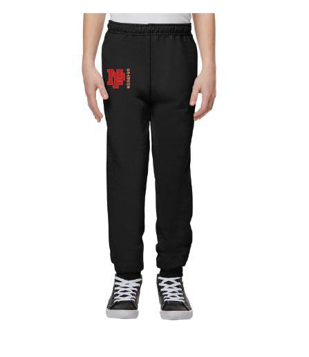 Youth Unisex Joggers - Red NP Dragons Side By Side