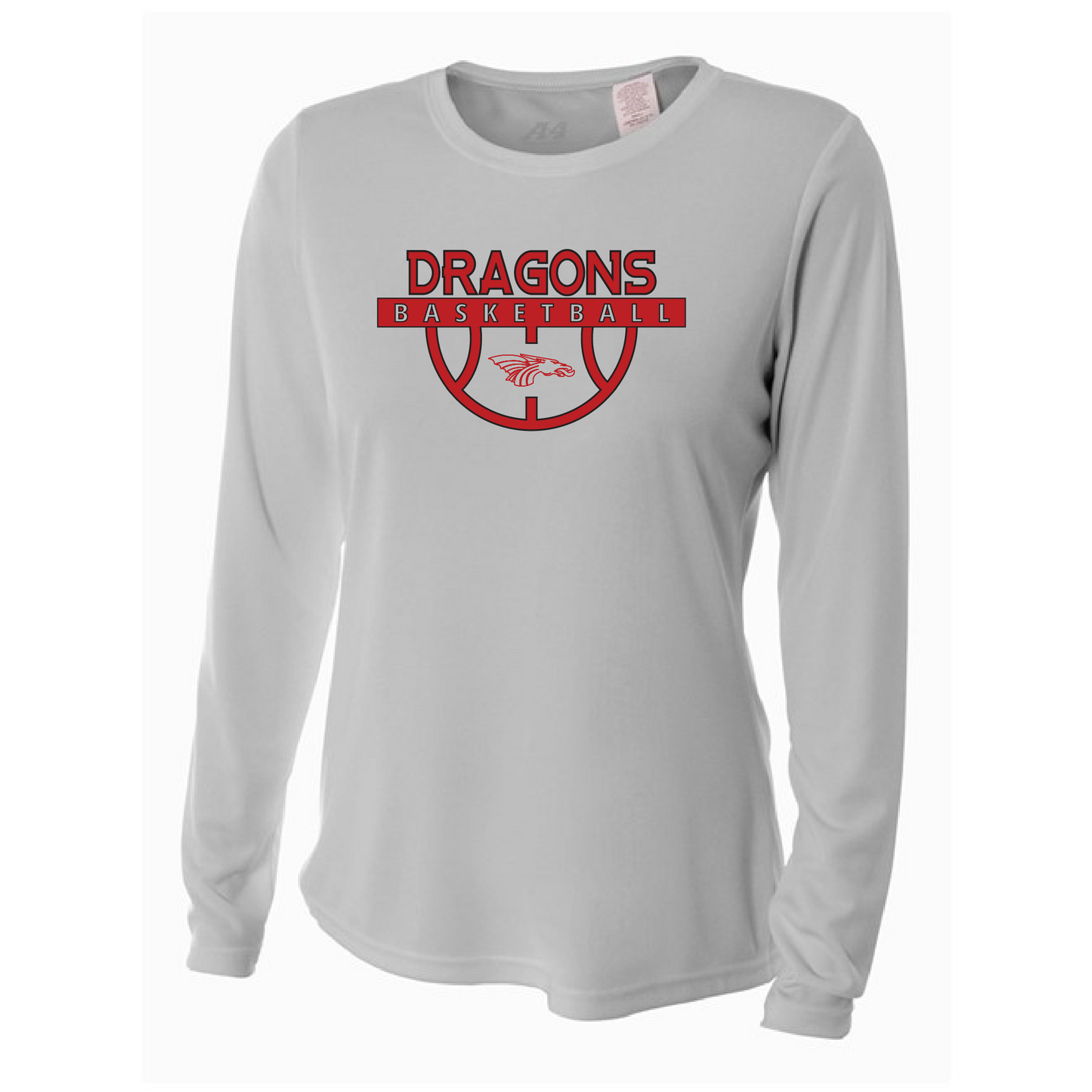 Womens L/S T-Shirt - Dragons Basketball