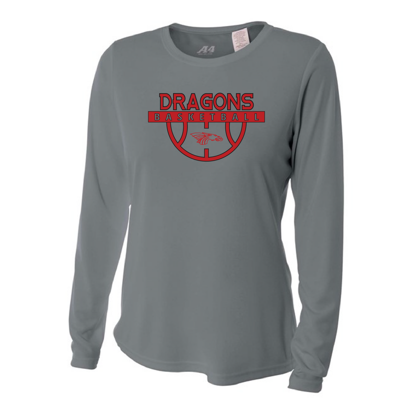 Womens L/S T-Shirt - Dragons Basketball