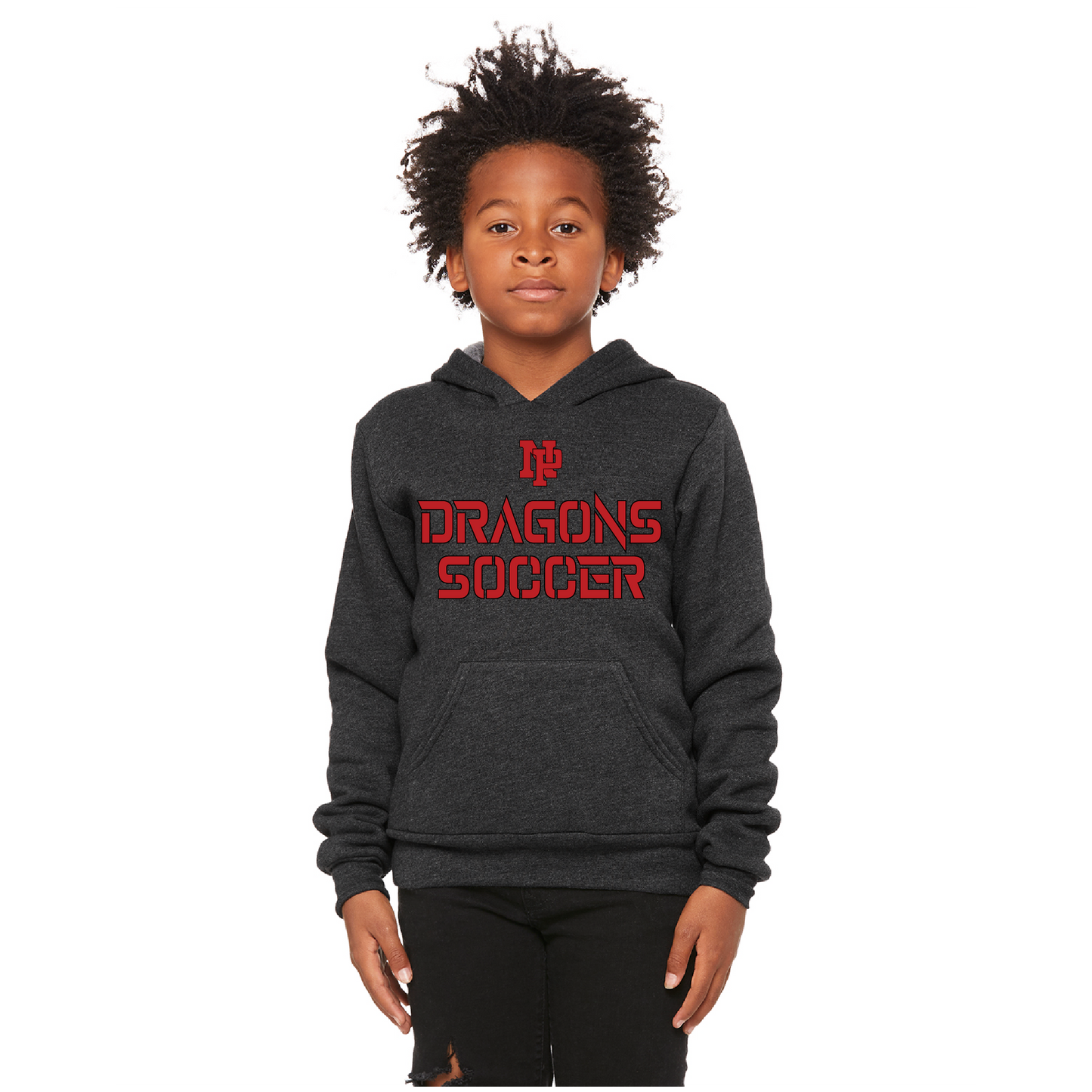 Youth Unisex Sponge Fleece Hoodie - Dragons Soccer