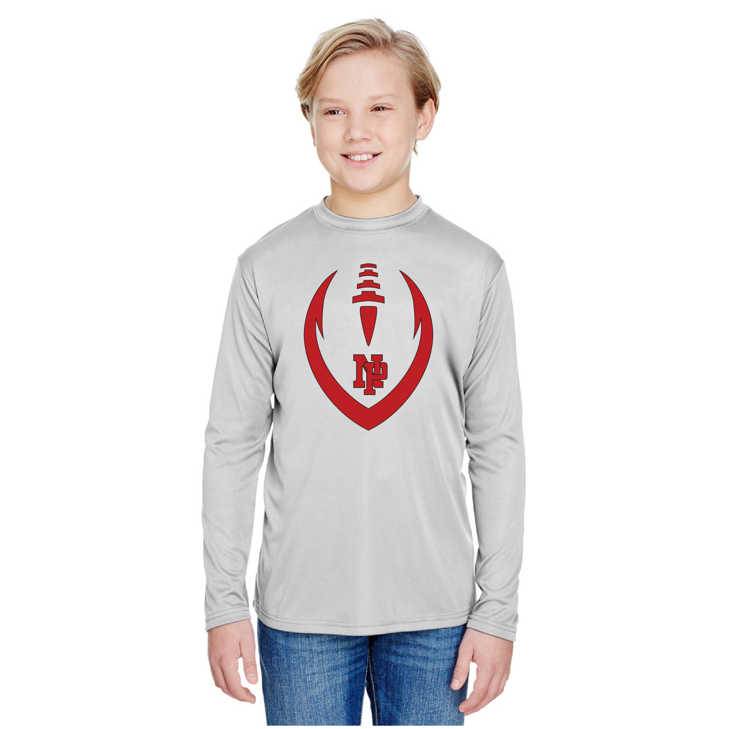 Youth Long Sleeve T-Shirt - Dragons Vertical Football