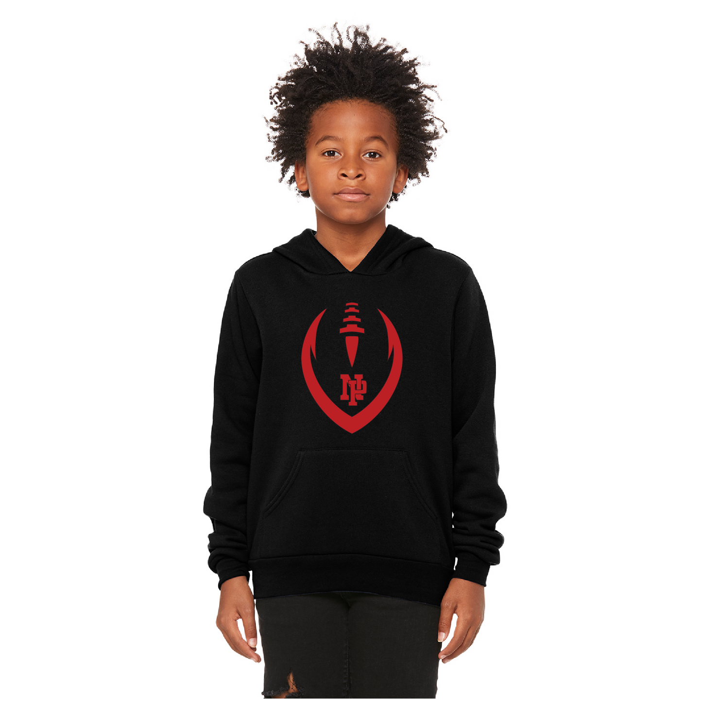 Youth Unisex Sponge Fleece Hoodie - Dragons Vertical Football