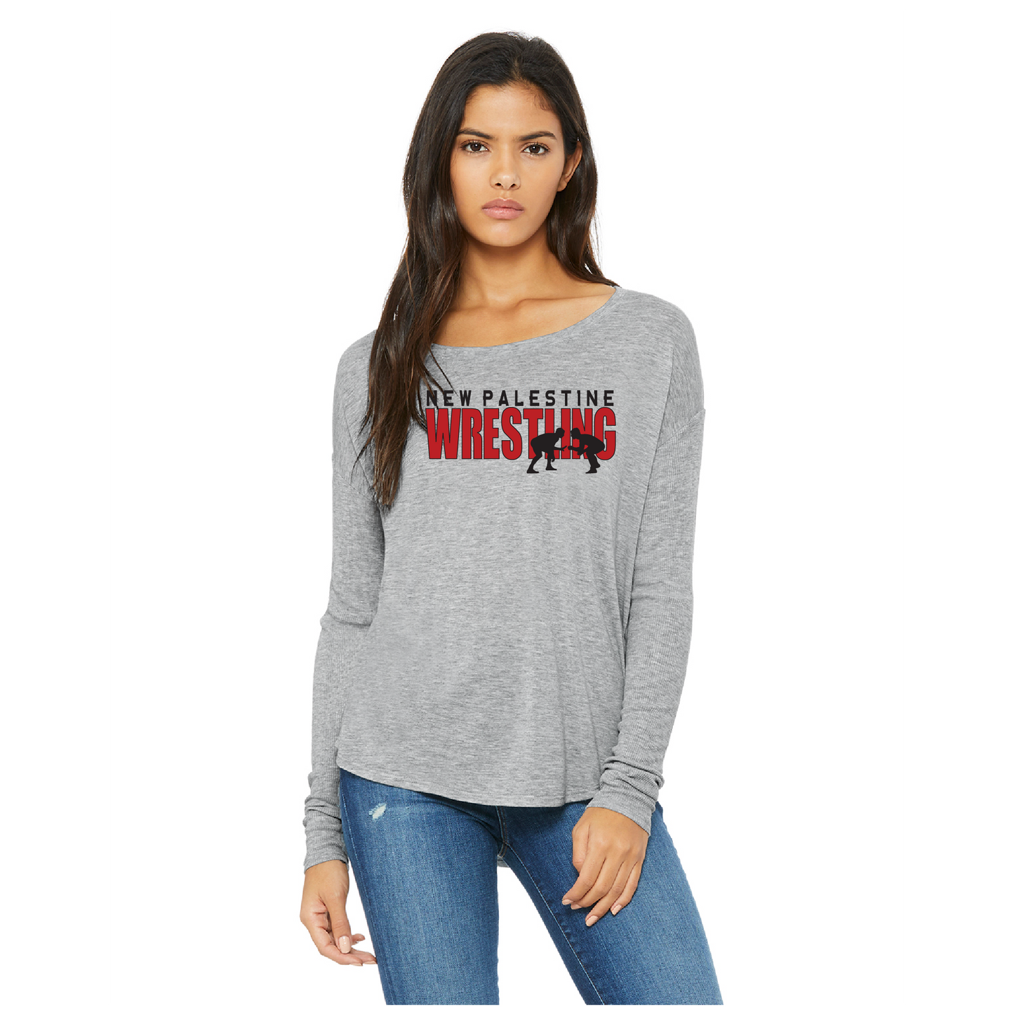 Womens Flowy Long Sleeve T-Shirt - Dragons Wrestling