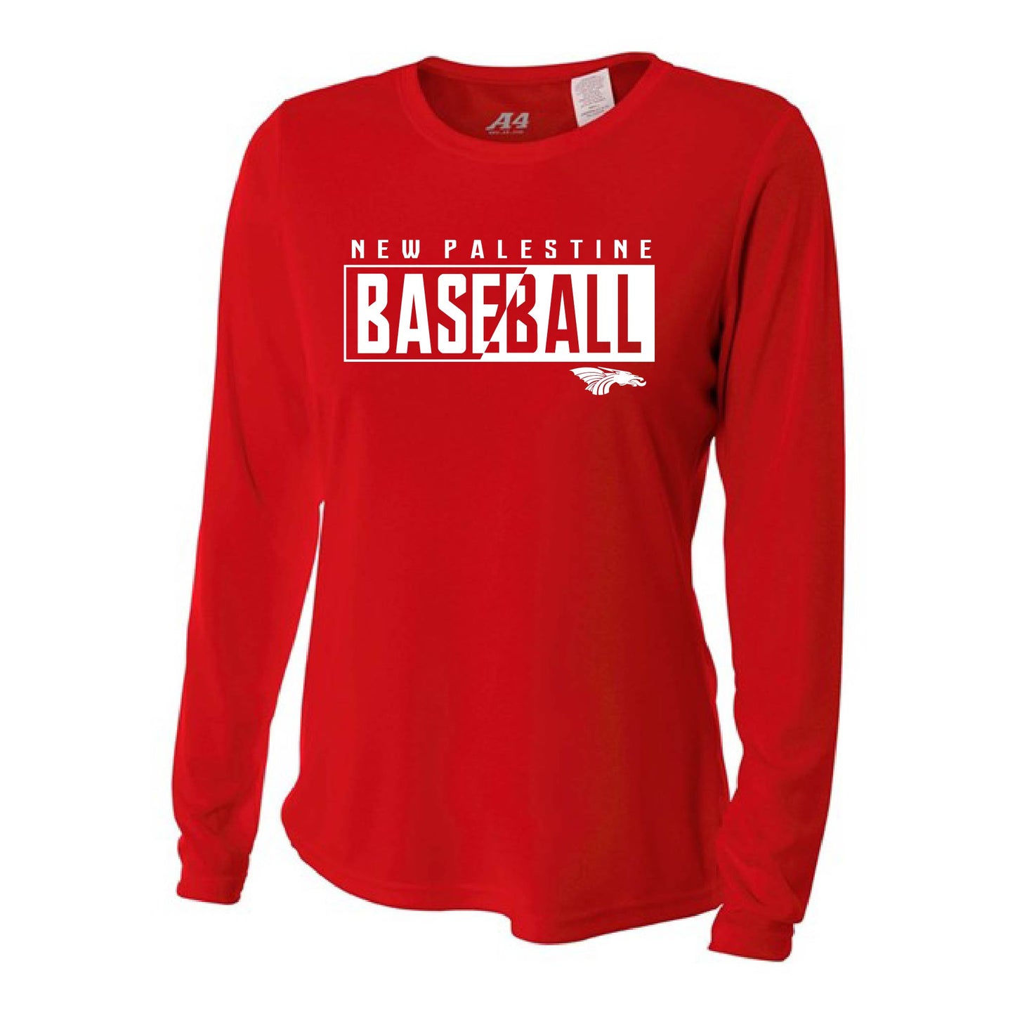 Womens L/S T-Shirt - NP Baseball Half-n-Half