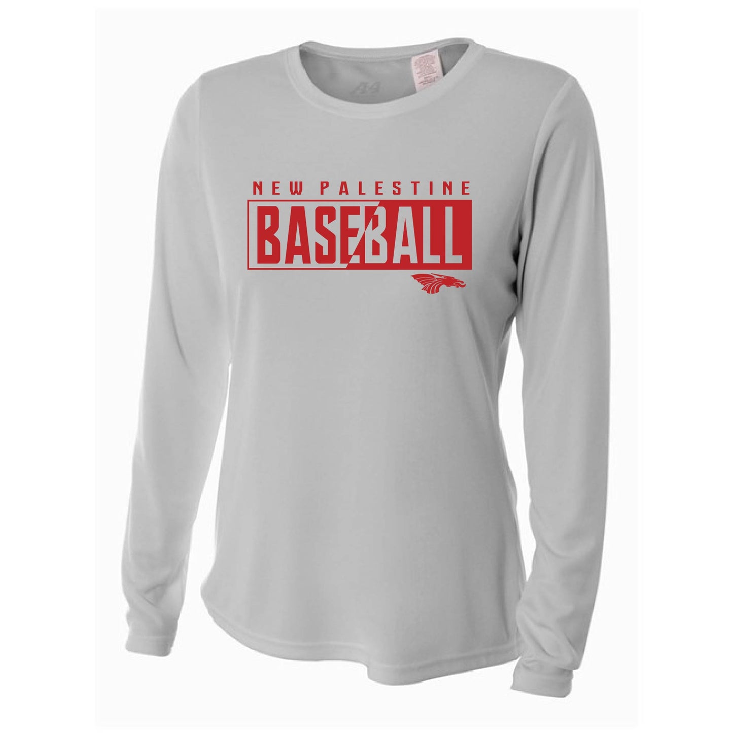 Womens L/S T-Shirt - NP Baseball Half-n-Half