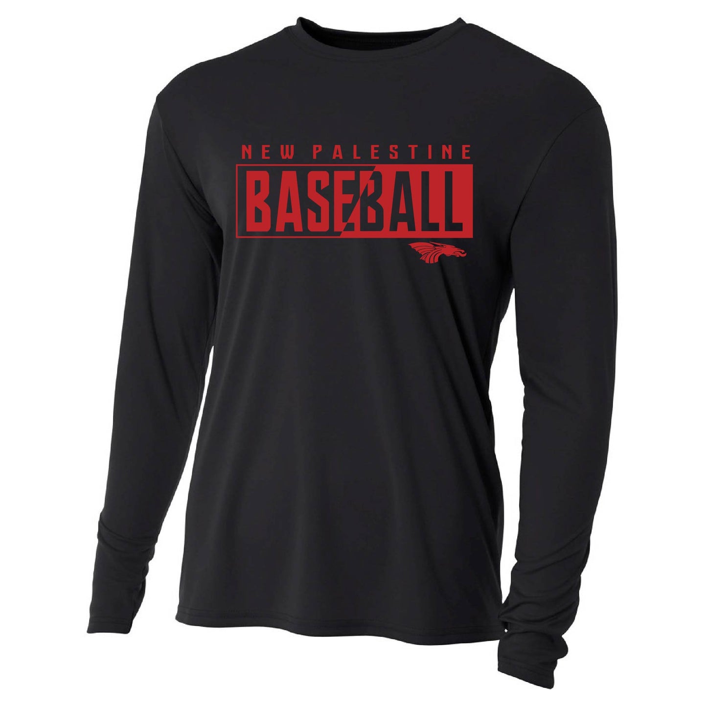 Mens L/S T-Shirt - NP Baseball Half-n-Half