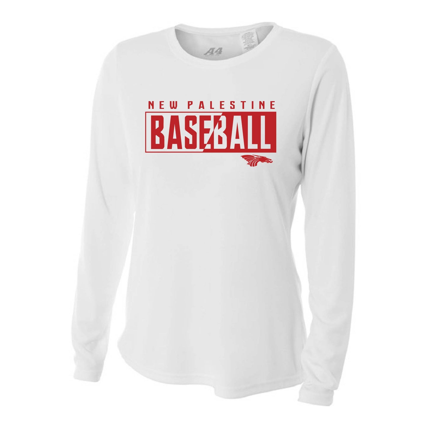 Womens L/S T-Shirt - NP Baseball Half-n-Half