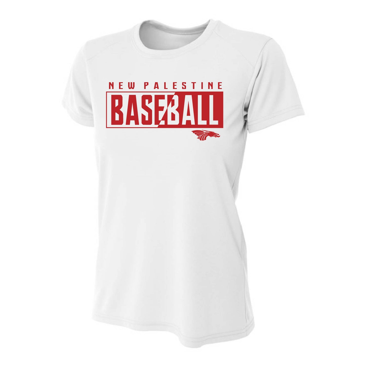 Womens S/S T-Shirt - NP Baseball Half-n-Half