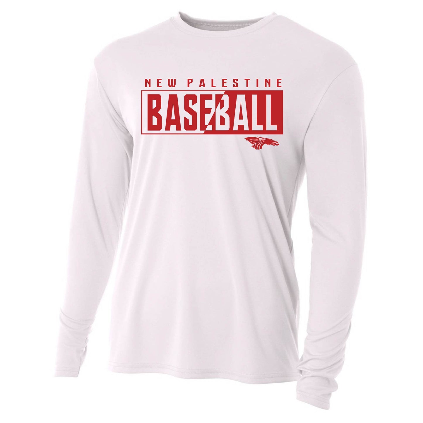 Mens L/S T-Shirt - NP Baseball Half-n-Half