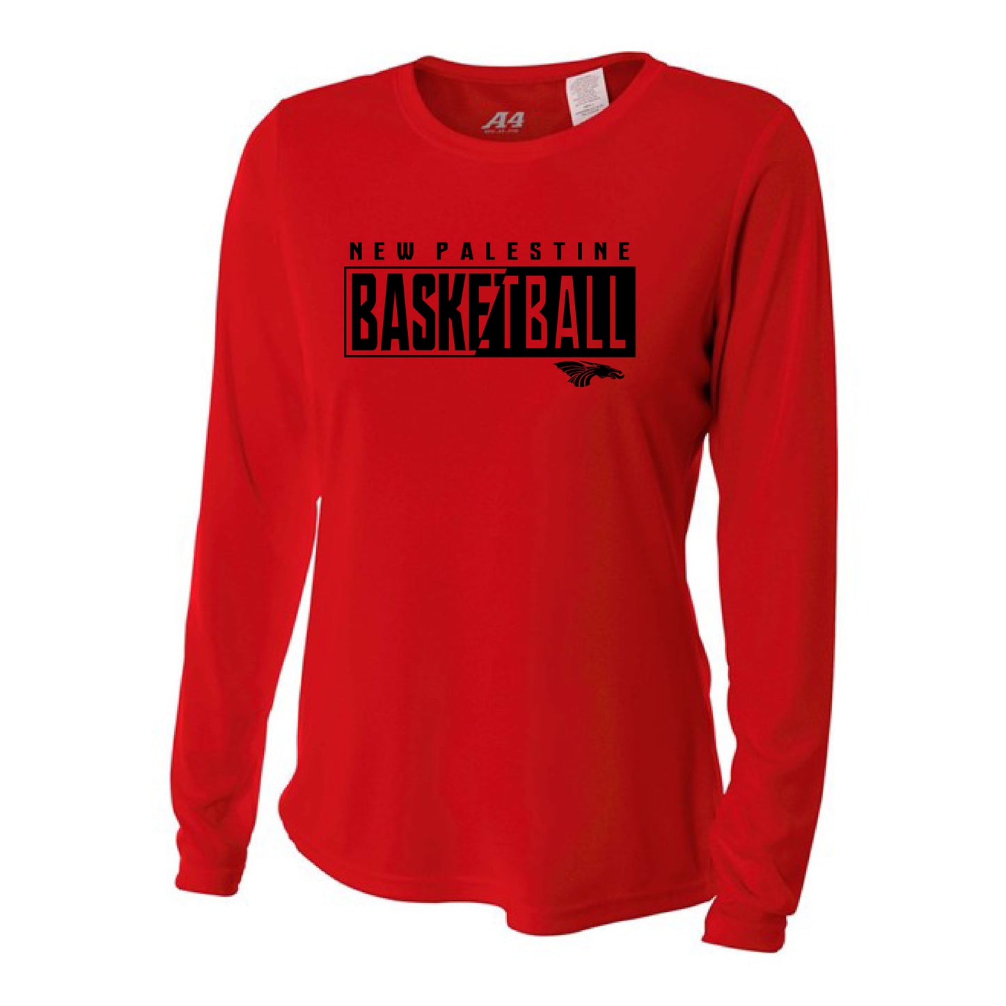 Womens L/S T-Shirt - Dragons Bball Half-n-Half