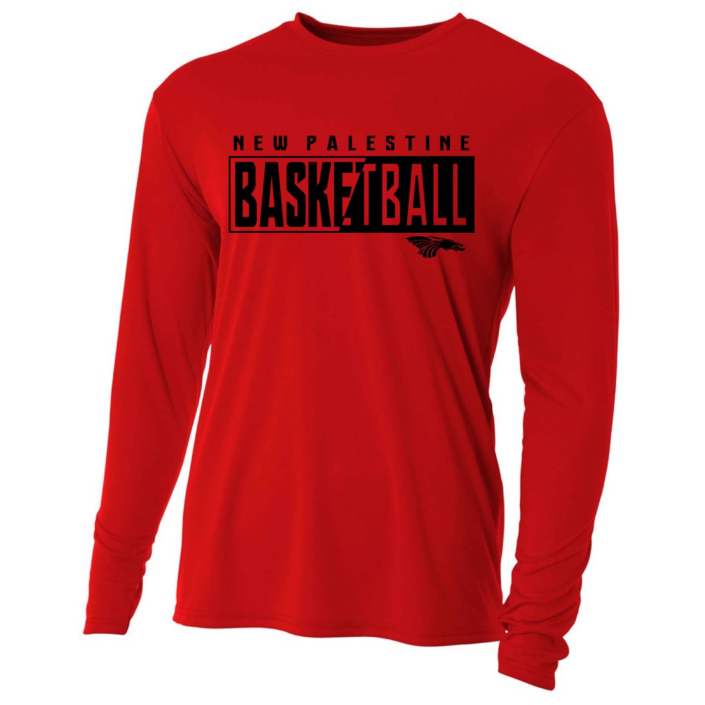 Mens L/S T-Shirt - NP Bball Half-n-Half