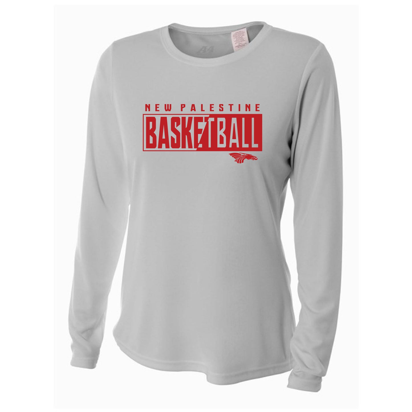 Womens L/S T-Shirt - Dragons Bball Half-n-Half