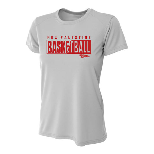 Womens S/S T-Shirt - NP Bball Half-n-Half